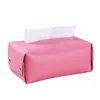 Коробки тканей салфетки P15D PU кожаный коробка крышка прямоугольная салфетка для салфетки Организатор бумажный полотенце диспенсеров для домашнего офиса автомобиль