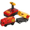 Trenino elettrico RC Set giocattoli per bambini Car Diecast Slot Toy Fit Standard Binario in legno Ferrovia Batteria Natale Trem 2111025863043