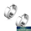 1Pair Punk Titanium Steel Ear Clipe Ear Brincos Para Homens Mulheres Preto Perfurado / Não Perfurado Falso Orelha Círculo Nova Jóias Pop