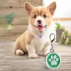 Metal Pet Tag Zinc Alloy Epoxy Identity Card Dog Brand Footprints Cat Dog Collar Accessory