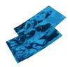 2021 200pcs blu lucido 9 * 13cm sacchetto del pacchetto open top piatto sigillo termico sottovuoto sacchetto di imballaggio in mylar choclate sacchetti per imballaggio di stoccaggio foglio di alluminio