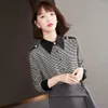 Fashion grid children's shirt spring women's office long-sleeved all-match blouse 210520