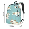 Sac à dos College School Bag Casual Funny Puppy Book Packbag pour adolescent voyage épaule