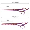 Forbici per capelli 70quot Drago viola Animali domestici Toelettatura per cani Tagliacapelli Animali DrittoDiradamentoCesoie curve Pinza Pettine B003060087