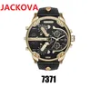 Relojes deportivos militares para hombre 50 mm Esfera grande Cuero dorado Reloj de moda de acero inoxidable Hombres Zafiro de lujo Broche sólido Presidentes Relojes de pulsera masculinos