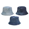 الرجعية التعادل صبغ الصياد قبعات للرجال والنساء الدينيم على الوجهين ارتداء حوض قبعة في الشمس واسعة بريم شاطئ الصيد