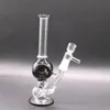 Black skull Shape Hookah Bong Glass Dab Rig Water Bongs Smoke Pipes 8-10 Inch Height 14.4mm Female Joint with Quartz Banger