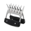 Köttstörare Klor BBQ Verktyg Hög temperaturmotstånd Bear Claw Pulled Pork Shredding Forks med trähandtag 2pcs / parti