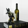 Northeuins harts Anubis Gud Vinställ figurer Moderna Egypten Hund Miniatyrer Statyer Animal Interior Hem Skrivbord Dekor Skulptur 210811