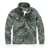 Tenue décontractée hommes surdimensionné Camo veste vêtements de sport épais Denim vestes hommes ensemble vert militaire hiver Camouflage manteau mâle XXL