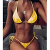 Print Sport Bikini Set Сексуальные Женщины Купальник Push Up Высокая Талия Купальники Купальники Костюм для купания Стринги Блейвижская пляжная одежда Mujer 210621