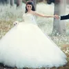 ZJ9022 Beautiful Sleeveless Wedding Dress Sweetheart Lace Gown Custom Made