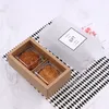 Brown Kraft Paper Moon Cake Boxes with PVC Window Egg-Yolk Puff Pastry Packaging Boxes