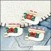 Pins broches sieraden vrolijk kerstfeest email pins schattige cartoon santa claus badge vrouwen mannen denim rapel festival cadeau voor vrienden kinderen drop