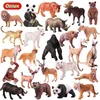 DHL de alta qualidade simulação modelo animal brinquedo figuras sólido girafa girafa elefante rinoceronte brown urso tigre leopardo cavalo childrens presente