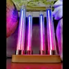 Orologi da tavolo da scrivania RGB Pickup Level Light Pseudo Glow Tube Orologio Ritmo Ornamenti regalo Display dello spettro