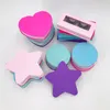 Star / Heart / Round / Rechthoekige Vorm Washes Boxen Lege Cases met Lash Tray Aangepaste Private Logo Verpakking voor Strip Mink Eyelashes 10pcs A Party Make-up Tools