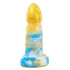 NXY Juguetes Anales Nuevo Color de Silicona Líquida Pene Grueso Adulto Mujer Enchufe Productos Sexuales Dispositivo de Masturbación 0314