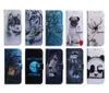 Custodie a portafoglio in pelle di cartone animato per Sony Xperia 10 III 5 1 L4 Moto G G200 G51 G71 G31 G41 G Power 2022 E20 Fiore Leone Panda Cane Lupo Tigre Gatto Gufo Animale Simpatico Custodia Flip Cover