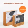 90*55mm sign Wooden Tent Table Menu Card Holder Photo Picture Poster Display Frame Price Paper Tags Stand