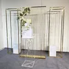 3 stks Luxe Bruiloft Decoratie Billboard Column Stand Iron Screen Partition Plinth Frame Bloemen Bloemen Ballon Verjaardag Party Stage Wall Welcome Achtergronden Props