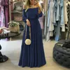 Moda na ramię vestidos żeńska koronkowa sukienki z paskami na plażę świąteczne szatę damską bohemian długie sukienka maxi 5xl Casual