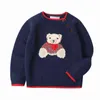 Pull pour enfants Cartoon Bear Filles et garçons Kint S Automne Hiver Bébé Chaud Laine Tops pour Enfants Vêtements Pull 211201