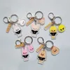 KPOP Stray Kids Cartoon Keychain Samma Skzoo Acrylic Dubbelsidig Keychain Tillbehör Hängsmycke Smycken G1019