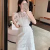 Runway Women Self Portrait Summer Dress Lace Flower Embroidery Sundress Hollow Out Sexy Casual Holiday Party 210603