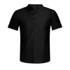 Mannen Effen Kleur Shirt Katoen Linnen Haruku 2021 Streetwear Korte Mouw Button Up Camisa Casual Mode Blouse Trui Heren0398335906