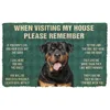 3D Please Remember Rottweiler Dog's House Rules Doormat Non Slip Door Floor Mats Decor Porch 220301