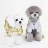 Pet Köpek Kışlık Ceket Tulum Köpek Süper Sıcak Ceket Pet Aşağı Ceket Su Geçirmez Ceket Pamuk Hoodies Chihuahua Pet Köpek Giysileri için 211007