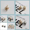 Boucles d'oreilles Stick Jewelry # 6 # 8 Bare Oreille suspendue griffes solaires boucles d'oreille Jaw Diamond Zircon DIY Bijoux faits à la main