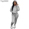 Kvinnor Tracksuits 2 stycken Set Designer Casual Långärmad tröja Tröja Tröja Sweatpants Fall Winter Outfits Sportsuit S-XXL 8 färger