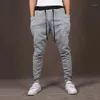 الرجال السراويل الرجال ركض عارضة اللياقة البدنية الرجال الرياضية رياضية قيعان جيوب كبيرة sweatpants سراويل اسود رياضة عداء ببطء المسار