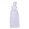 女の子のドレスの赤ちゃんの女の子の洗濯白いドレスの幼児のバプテスマが生まれた最初の誕生日の衣装のブティック服3m 6m 9m
