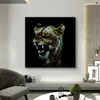 Peinture animale abstraite moderne, toile d'art mural imprimée, affiche de chat et de Lion pour décoration de salon, sans cadre