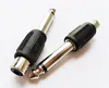 1/4 "6.35 MM MONO MASCHIO A RCA FEMMINA AUDIO ADATTATORE JACK Connettore/20 PZ