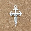 150pcs يسوع المسيح Crucifix سحر الصليب الديني المعلقات لمجوهرات صنع سوار قلادة DIY 16.5x29mm A-247