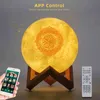 Bluetooth Speakers Wireless Muslim Night Light Quran speakers 3D Moon With APP control Quran Speaekr Koran Touch Lamp H1111