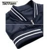 TACVASEN Giacca Casual da Uomo Primavera/Autunno Cappotti Stile Pilota Army Bomber Vento Baseball Capispalla Soprabito Ragazzi 211008