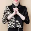 Plus Size Casual Women Tops and Blouses Autumn Fashion Long Sleeve Shirt Sexy Leopard Slim Blouse Blusas 8054 210512