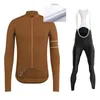 Rapha Winter Thermal Fleece Cykling Jersey Set Mens Långärmad MTB Mountain Bike Kläder Sportkläder Wear Suit Racing Sets