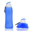 Vattenflaska 500 ml Collapsible Leak Proof Silicone Foldbar Sport Perfekt sätt att hålla sig hydratiserad utomhusresekopp97335902209984