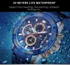 WWOOR 2021 Mannen Horloges Topmerk Luxe Goud Rvs Quartz Horloge Mannen Waterdichte Sport Chronograaf Relogio Masculino