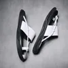 Tofflor Leosoxs sandaler män läder casual skor slipper andningsbar sommar strand manliga lägenheter romerska flip flops skor