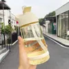 Borraccia da 550 ml Bottiglie sportive di grande capacità con cannuccia in plastica da viaggio all'aperto Scuola per studenti per bambini