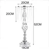 Party Decoration Crystal Candle Holders Metal Candlestick Flower Vase Table Centerpiece Event Rack Road Wedding Wedding