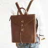 Ryggsäck Designer Kvinnor Mäns Crazy Horse Leather Shoulder Bag Vintage Laptop Classic School Travel Crossbody Väskor