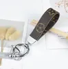 High quality creative gift presbyopic key chain leather personality spring ring key chain PU auto accessories